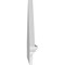 Ekena Millwork Peaked Cap 3 Spoke Architectural PVC Combination Pediment, 64"W x 22-7/8"H x 2-3/4"P (Pitch 6/12) PEDPC064X230PKC03 - alternate 5